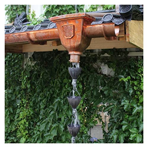 Rain Chains Rain Chains For Downspouts, Decorative Iron Gutter Chain, Japanese-style Eaves Rain Chain Drainage Link Rain Artifact Falling Water Rain Guide Chain Rain Catcher Chain Functional and Decor