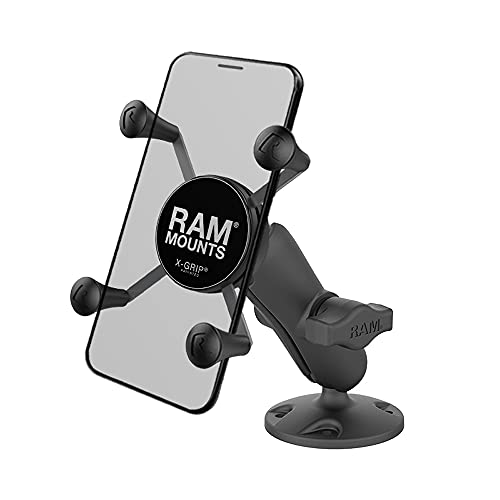 RAM Mounts RAP-B-138-UN7U X-Grip High-Strength Composite Phone Mount with Drill-Down Base with Medium Arm