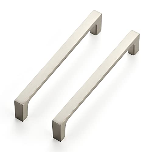 Ravinte 25 Pack Solid 5 Inch Kitchen Square Cabinet Handles Brushed Nickel Cabinet Pulls Drawer Pulls Kitchen Cabinet Hardware Kitchen Handles