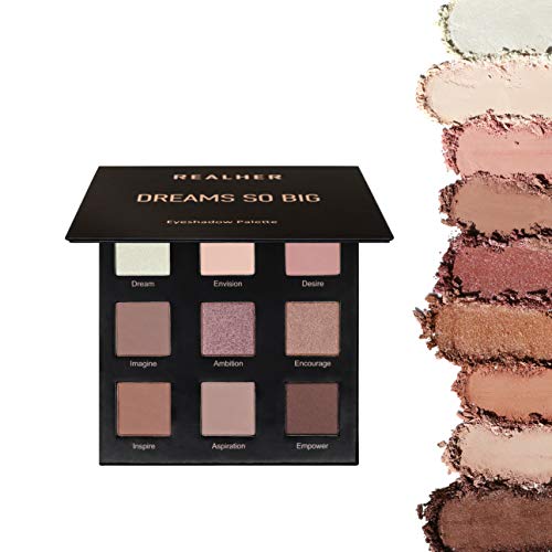 RealHer Eyeshadow Palette - Dreams So Big - 9 Shades - Blush, Soft Pinks, Mauves