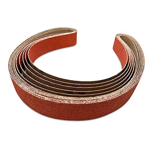 Red Label Abrasives 1 X 30 Inch Knife Sharpening Sanding Belts - Premium Ceramic - Coarse Grits - 6 Pack Assortment