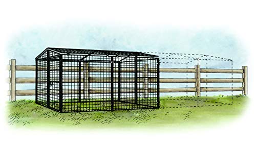 Regular 8 ft. Chicken Run, Large Steel 7’W x 8’L x 4’H Outdoor Enclosure Kennel for Poultry and Hens | Includes All Parts Needed for Assembly, Plus an Adapter