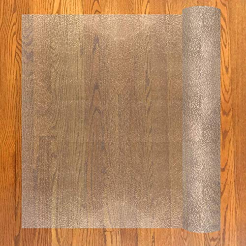 RESILIA - Deluxe Clear Vinyl, Plastic Floor Runner/Protector for Hard Floors - Skid-Resistant, Textured Pattern, (27 Inches Wide x 6 Feet Long)