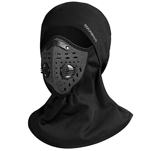 ROCKBROS Ski Mask Balaclava Winter Mask for Men Baclava Cold Weather Thermal Black