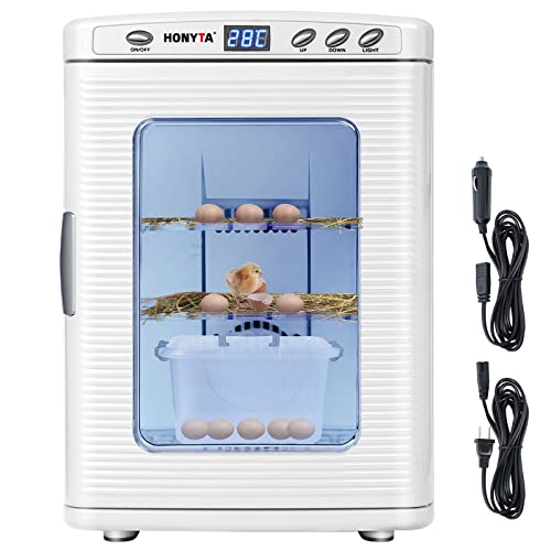 RYFT White Scientific 25L Incubator Portable Reptile Incubator 12V/110V Work for Small Reptiles Scientific Lab Incubator Cooling and Heating 5-60°C