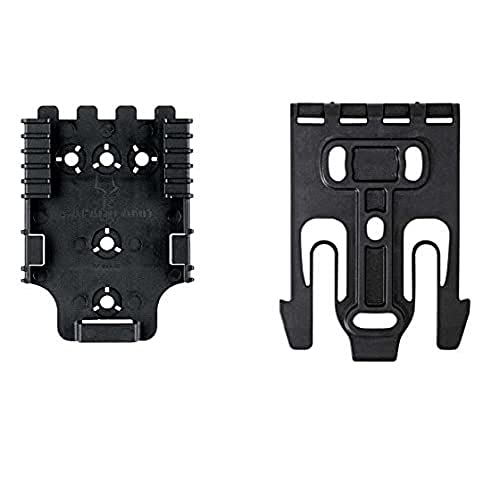 Safariland Quick Locking System Kit 9006483 Polymer Attachment for Weapon Holster with Locking Fork and Duty Receiver Plate - Black, One Size