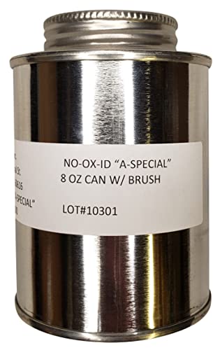 Sanchem NO-OX-ID A-Special- Electrical Contact Grease - Keeps Metals Free of Rust and Corrosion - 8 Oz Tin with Brush