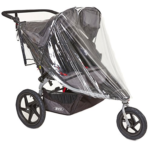 Sashas Peekaboo Friendly Rain and Wind Cover for BOB Revolution Flex Duallie & Strides Double Jogging Stroller