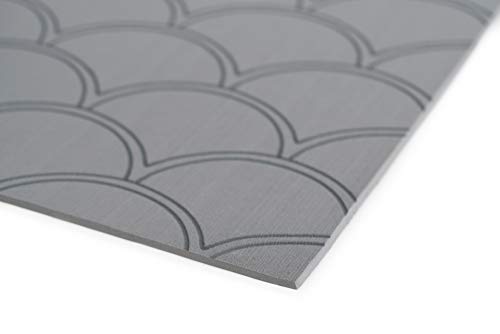 SeaDek Castaway Customs Sheet Material | Perfect for Customized Flooring | Non Absorbent Boat Padding | Comfort Deck Step | Laser Fish Scales | Storm Gray