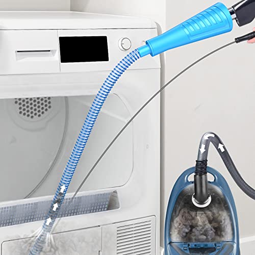 Sealegend 2 Piece Dryer Vent Cleaner Kit Vacuum Hose Bendable Dryer Lint Remover with Guide Wire Dryer Lint Screen Cleaning Hose