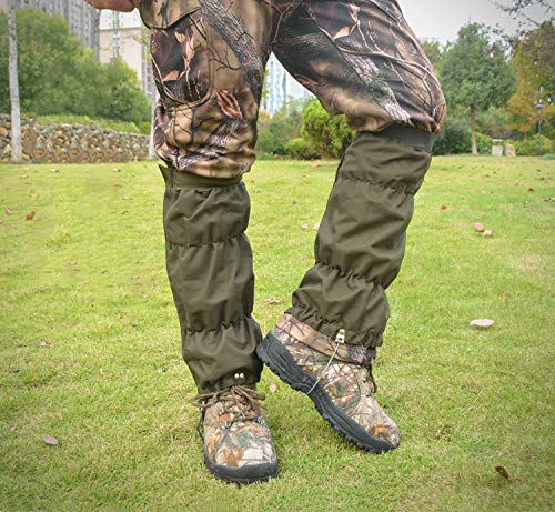 Snake Gaiters for Men Women Adjustable, Snake Proof Boot Gaiters for Hiking, Hunting, Snow, Trail, Snake Bite Protection Waterproof Oxford Leg Gators for Boots and Shoes, Snake Chap Guards