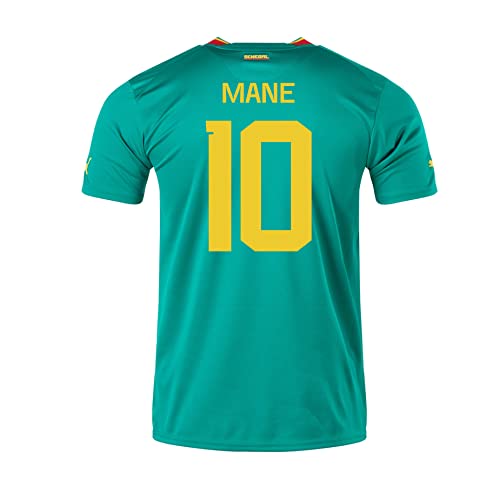 Soccer Kingdom Unlimited Mane #10 Senegal Away World Cup 2022 Jersey (as1, Alpha, xx_l, Regular, Regular, 2XL)