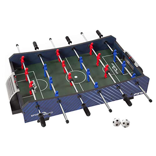 Sport Squad FX40 40” Table Top Foosball Table for Adults and Kids - Compact Mini Tabletop Soccer Game - Portable Recreational Hand Soccer for Game Room & Family Game Night - Incl. 2 Foosball Balls