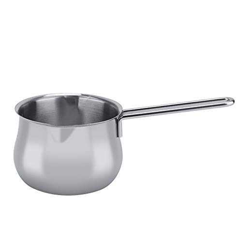 Stainless Steel Milk Pot, Butter Cheese Chocolate Melting Pot, Coffee Warming Pot with Dual Pour Spout, Small Saucepan, Kitchen Cooking Baking Pot For Melting Chocolate Butter