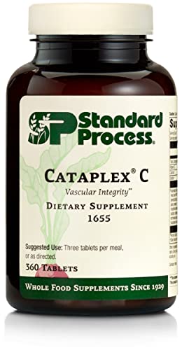 Standard Process Cataplex C - Immune Support, Adrenal Support, and Skin and Bone Health Supplement with Vitamin C, Magnesium Citrate, Calcium, Sunflower Lecithin, and More - 360 Tablets