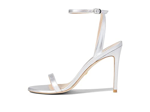 Stuart Weitzman Barelynude 100 Sandal Silver 6.5 B