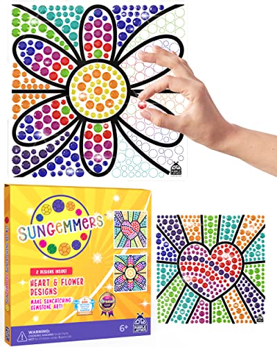 SUNGEMMERS Window Art Suncatcher Kits for Kids Crafts Ages 6-8 + - Great Birthday Gift Idea, 6 7 8 9 10 11 12 Year Old Girl Gifts - Fun Arts and Crafts for Kids Ages 8-12, Spring Crafts for Kids