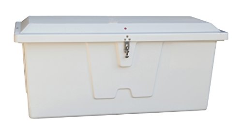 Taylor Made White 67.75"L x 27.75"W x 26"H Stow 'N Go UV-Resistant Polyethylene Waterproof Storage Box with Stainless Steel Lockable Latch for Docks, Decks, Patios, Pool Areas - 2020108529