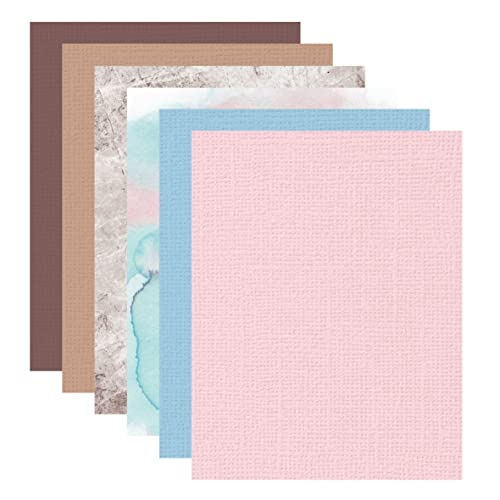 Textured 8.5 x 11 Cardstock Paper, Double Sided Solid Pastel Construction Scrapbook Decorative Heavy Paper 250gsm for Card Making Journaling Planner Origami Scrapbook Paper Scrapbooking Supplies