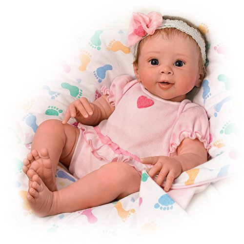 The Ashton-Drake Galleries Ella Realistic Touch-Activated Weighted Baby Doll