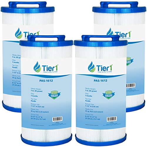 Tier1 Pool & Spa Filter Cartridge 4-pk | Replacement for 817-4035, Teleweir 35 SF, Pleatco PWW35L, Unicel 4CH-935 and More | 35 sq ft Pleated Fabric Filter Media