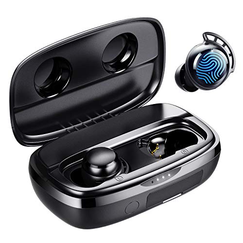 Tribit 100H Playtime Bluetooth 5.0 IPX8 Waterproof Touch Control Wireless Bluetooth Earbuds with Mic Earphone in-Ear Premium Deep Bass