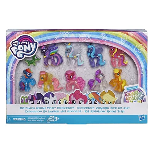 Unicorn My Little Pony Rainbow Road Trip Collection 10 Pack Sparkling Figures