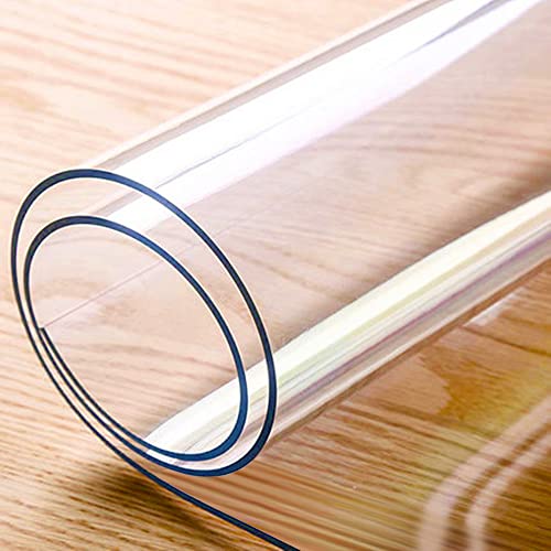 VALLEY TREE 24 x 48 Inch Clear Table Cover Protector,1.5mm Thick PVC Plastic Desk Mat, Tablecloth Clear Desk Protector, Waterproof Table Pad Mat for Dining Table Office Desk