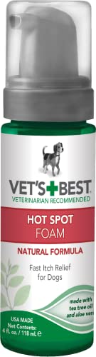 Vet's Best Hot Spot Foam for Dogs | Soothes Dog Dry Skin | Relieves the Urge to Itch, Lick, and Scratch | No-Sting and Alcohol Free | 4 Ounces