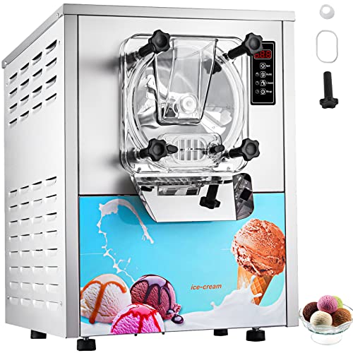 VEVOR Commercial Ice Cream Machine 1400W 20/5.3Gallon Per Hour Hard Serve Ice Cream Maker with LED Display Screen Auto Shut-Off Timer One Flavors Perfect for Restaurants Snack Bar supermarkets