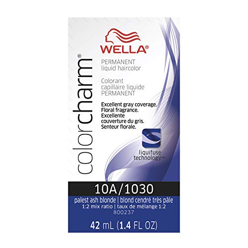 WELLA colorcharm Permanent Liquid Hair Color for Gray Coverage, 10A Palest Ash Blonde