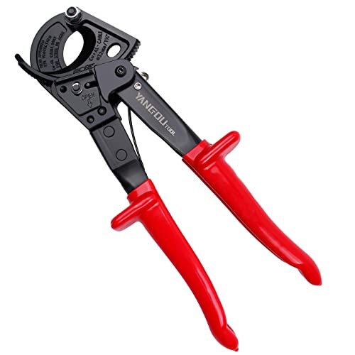 Yangoutool Ratchet Cable Wire Cutter and Heavy Duty Aluminum Copper Ratchet Cable Cutter for Cutting Electrical Wire Up to 240mm² Cutter Pliers