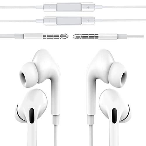 3.5mm Wired Headset with Microphone Earbud Jack(2pack) Kid for School in Ear Headphone Compatible for Samsung Galaxy LG Phone Pad Computer Gaming Chromebook Laptop Video Game Pc Auriculare Earphone I