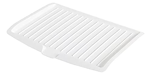 ANDRSAN Kitchen Utility Draining Board, Light Weight, Space Efficient, Water Drain (White)