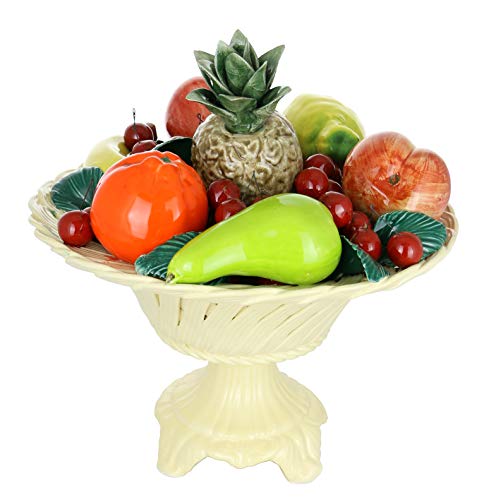 Authentic Italian Capodimonte Fruit Basket Centerpiece