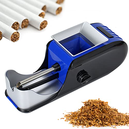 Automatic Electric Cigarette Rolling Machine Device Maker Auto Cigarette Injector Rolling Machine Fit King Size Cigarette Tubes Paper Effortless, Efficient and Consistent Rolling Results Blue