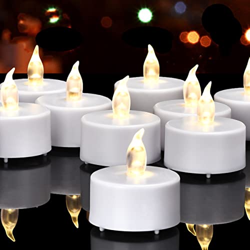 Battery Operated Tea Light Candles:150 Pack Flameless LED Realistic Flickering Candles 100+ Hours Electric Fake Candle in Warm White Ideal for Party, Wedding, Birthday, Gifts and Home Decoration