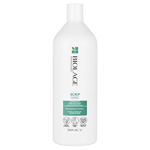 Biolage Scalp Sync Anti-Dandruff Shampoo | Targets Dandruff, Controls The Appearance of Flakes & Relieves Scalp Irritation | Paraben Free | For Dandruff Control | Vegan | Salon Shampoo | 33.8 Fl. Oz