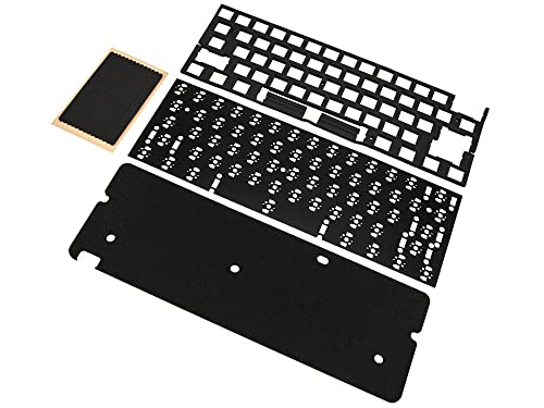 BowJian 61 Keys Layout Keyboard Foam - 4 Pieces Set of Silencer Pad Silencer Foam Sound Dampeners Sheet - DIY Mechanical Keyboard Tool (Silencer Pad, Switch Pad, Bottom Cotton,Gasket)