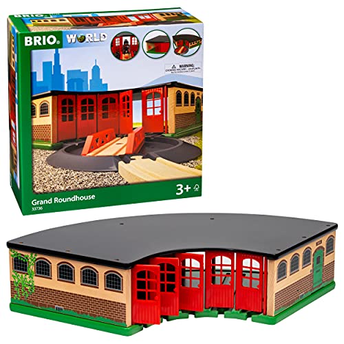 Brio World - 33736 Grand Roundhouse | 2 Piece Toy Train Accessory for Kids Age 3 and Up