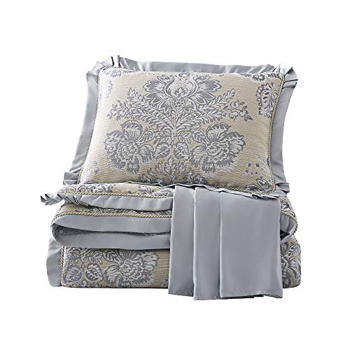 Croscill Loretta King 4-Piece Comforter Set 110"x96"- Linen