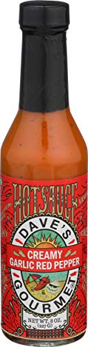 Dave's Gourmet Creamy Garlic Red Pepper Hot Sauce, 8 Ounce