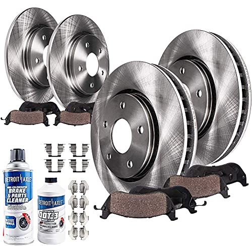 Detroit Axle - 11.65'' Front & 11.49'' Rear Disc Rotors + Brake Pads Replacement for 2007-2013 Nissan Altima - 10pc Set