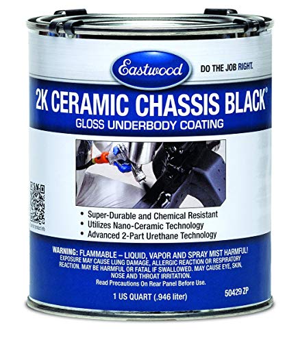 Eastwood 2K Ceramic Chassis Black Gloss Qt Hardens cures single-stage paints