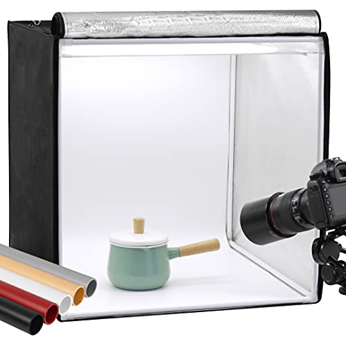 Finnhomy 24x24 Photo Box Professional Portable Photo Studio Photo Light Studio Photo Tent Light Box Table Top Photography Shooting Tent Box Lighting Kit