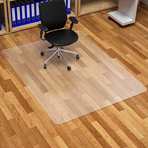 FuturHydro Chair Mat for Hardwood Floor, 46" x 60" Large Clear Office Home Floor Protector Mat, Plastic Rolling Chair Mat for Tile Floor and Gaming Floors (Rectangle)