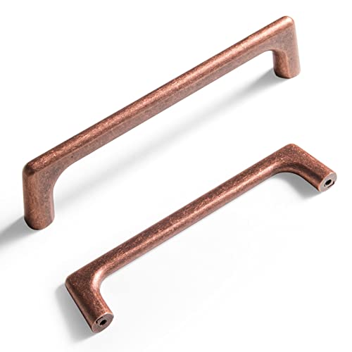 Goo-Ki 5''(128mm) Antique Copper Cabinet Pulls,Retro Zinc Alloy Cabinet Pulls for Drawer,Cupboard, Wardrobe,6 Pack