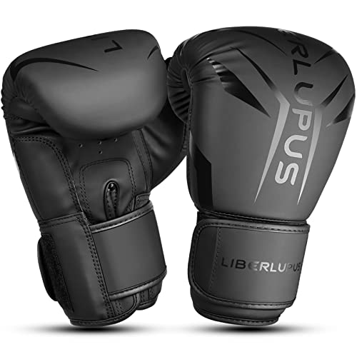 Liberlupus Boxing Training Gloves for Men & Women, Sparring Punching Gloves, Heavy Bag Workout Gloves for Boxing, Kickboxing, Muay Thai, MMA