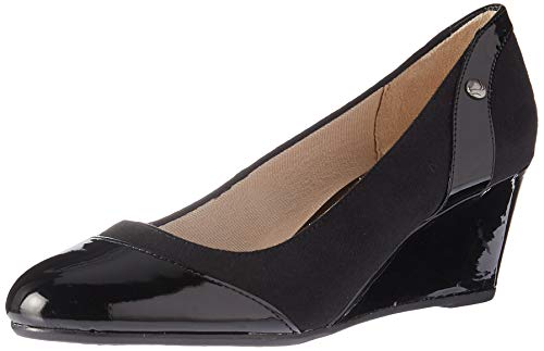 LifeStride Women's Dreams Wedge Pump, Black, 9 W US