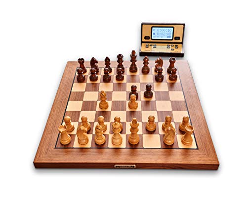 Millennium ChessGenius Electronic Chess Board Set - Luxury Play with All Wood Autosensing Pieces – Advanced to Expert – Modular - RFID Piece Recognition – Play Online - MIL820